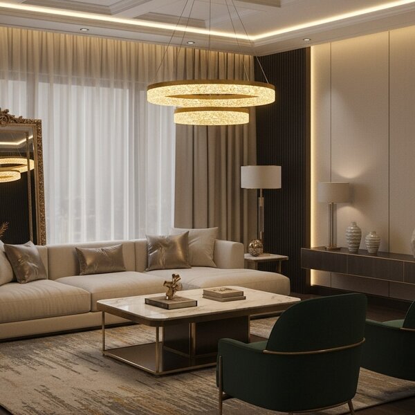 LED полилей на кабел GALA LED/54W/230V Ø 60 см златист