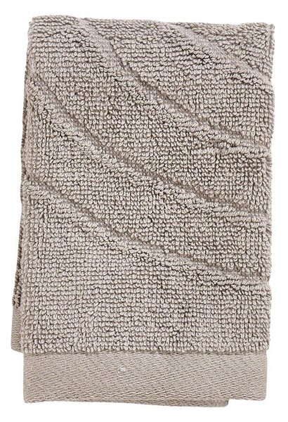 Сиво-бежова памучна кърпа от тери 30x30 cm Time – Zone