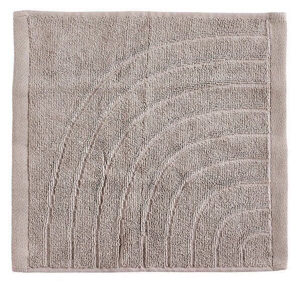 Сиво-бежова памучна кърпа от тери 30x30 cm Time – Zone