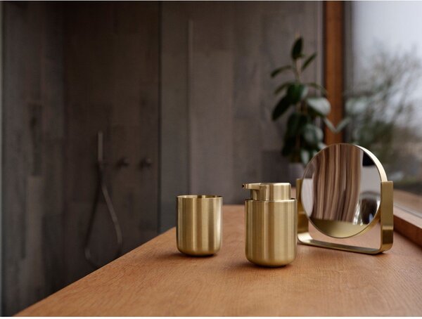 Диспенсер за сапун от неръждаема стомана в месингов цвят 250 ml Ume Brass – Zone