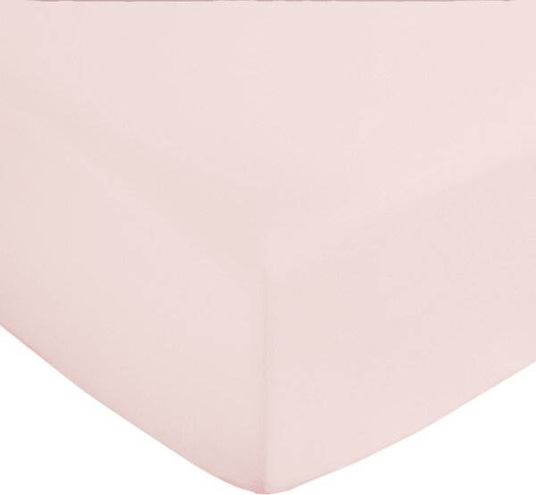 Розов еластичен чаршаф от памучен сатен 150x200 cm Cotton Sateen – Bianca