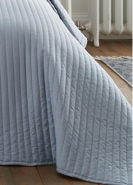 Синьо капитонирано покривало за легло 230x220 cm Quilted Lines – Bianca