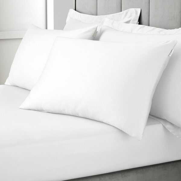 Бяло двойно удължено спално бельо от памучен сатен 230x220 cm Cotton Sateen – Bianca
