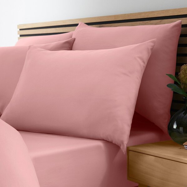 Розов еластичен чаршаф 90x190 cm So Soft Non-Iron – Catherine Lansfield