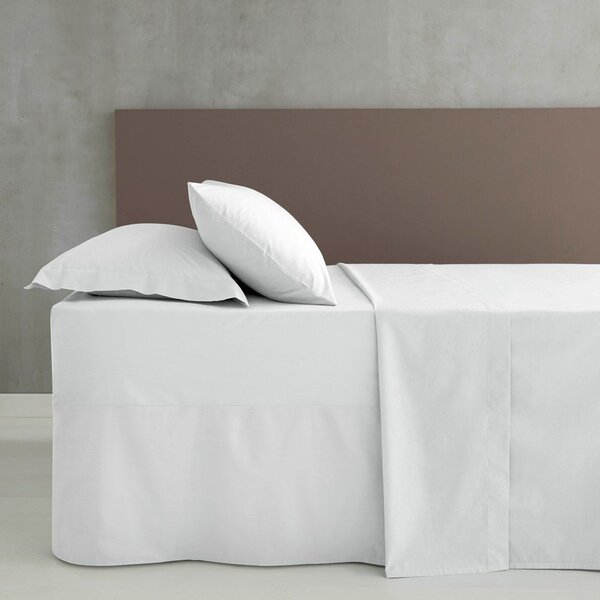 Бял еластичен чаршаф от перкал 90x190 cm Easy Iron Percale – Catherine Lansfield