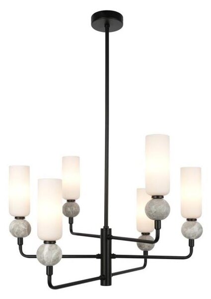 ITALUX PND-95331-6-BK - Люстра с прът SANTOS 6xG9/40W/230V черна