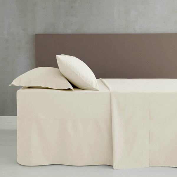 Кремав чаршаф от перкал 180x260 cm Easy Iron Percale – Catherine Lansfield