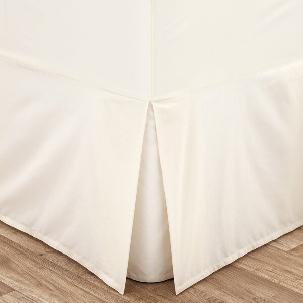 Кремаво еластично перкалово покритие на рамка на легло 135x190 cm Easy Iron Percale – Catherine Lansfield