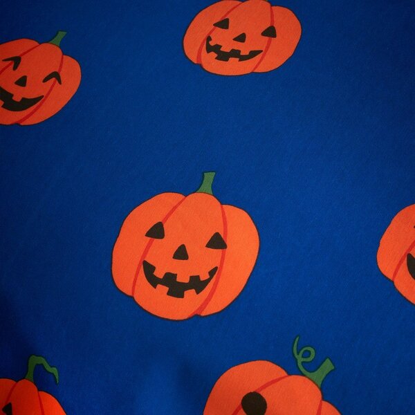 Синьо -оранжево единично спално бельо 135x200 cm Halloween Pumpkins – Catherine Lansfield