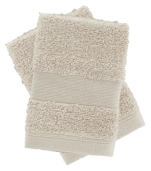 Бежови памучни кърпи в комплект от 2 бр. от тери 30x30 cm Anti-Bacterial – Catherine Lansfield