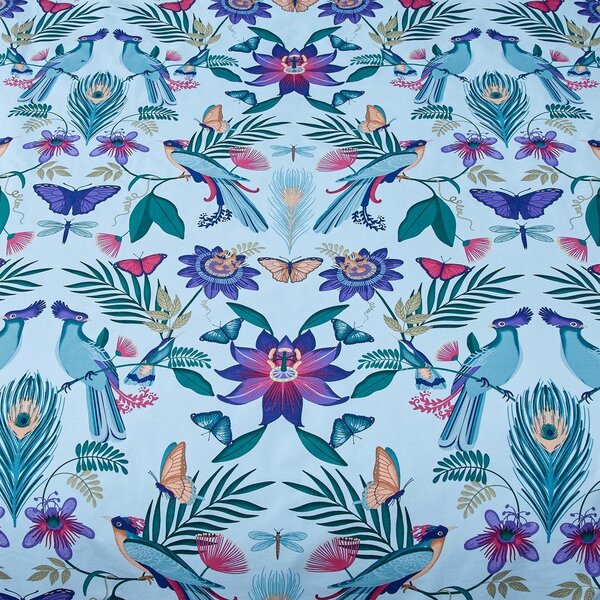 Синьо единично спално бельо 135x200 cm Mya Tropical Floral – Catherine Lansfield