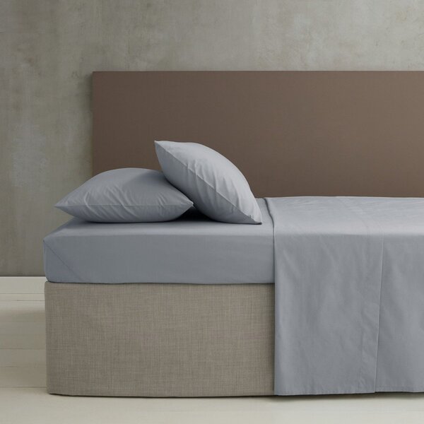 Сив чаршаф от перкал 180x260 cm Easy Iron Percale – Catherine Lansfield