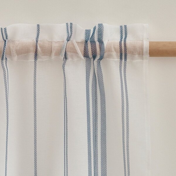 Бяла завеса от воал 140x229 cm Harbour Stripe – Catherine Lansfield