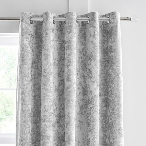 Сиви пердета в комплект от 2 бр. 168x137 cm Crushed Velvet – Catherine Lansfield