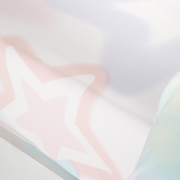 Бялo-розов еластичен двоен детски чаршаф 135x190 cm Ombre Stars – Catherine Lansfield