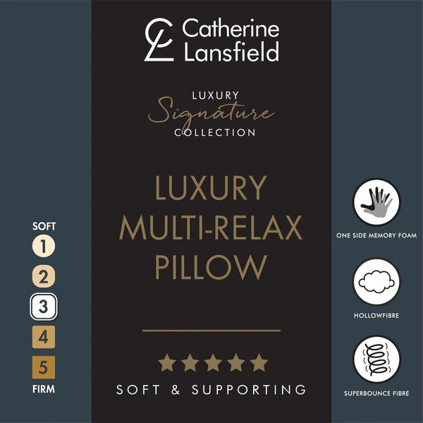 Пълнеж за възглавница с пълнеж от мемори пяна 48x74 cm Luxury Multi Relax – Catherine Lansfield