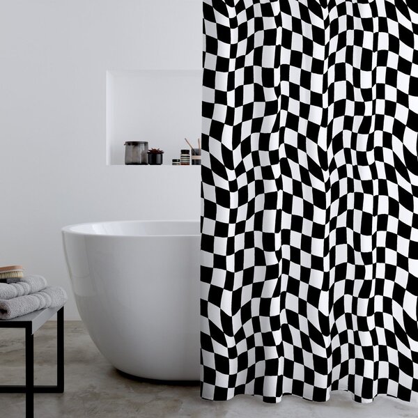 Завеса за душ 180x180 cm Checkerboard – Catherine Lansfield