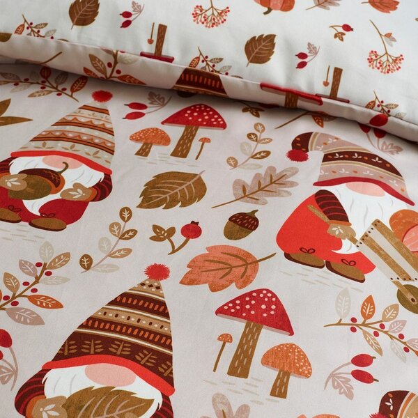 Оранжево-кафяво единично спално бельо 135x200 cm Woodland Gonks – Catherine Lansfield
