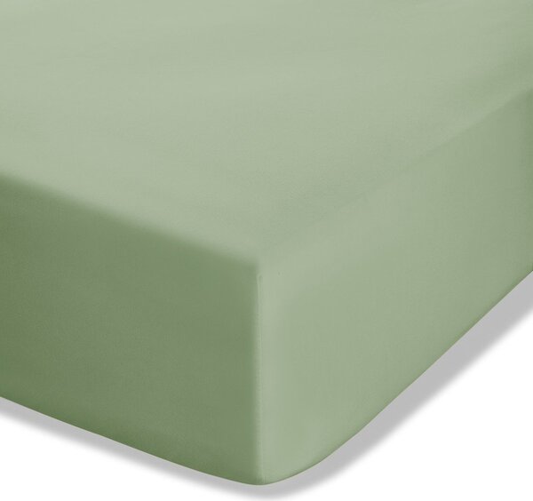 Зелен еластичен чаршаф от перкал 90x190 cm Easy Iron Percale – Catherine Lansfield