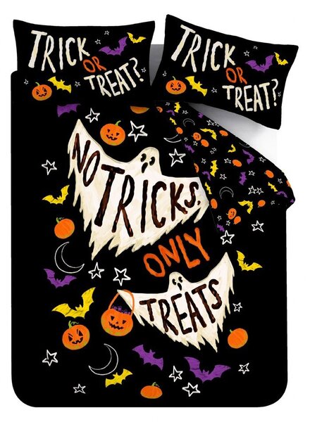 Черно двойно спално бельо 200x200 cm Halloween Trick or Treat – Catherine Lansfield