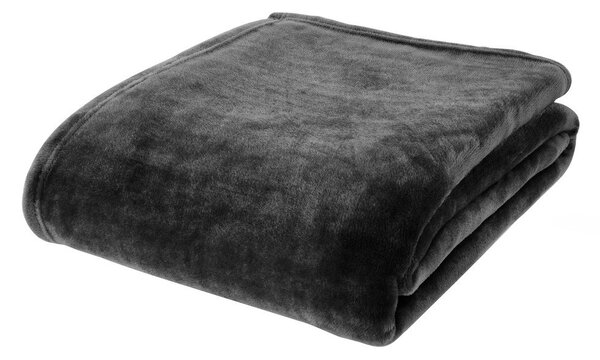 Черно одеяло от микроплюш 130x170 cm Raschel Velvet – Catherine Lansfield