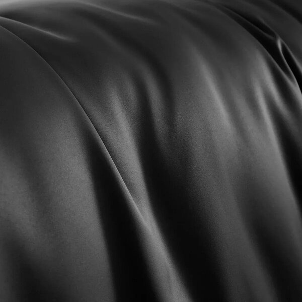 Черно единично сатенено спално бельо 135x200 cm Silky Soft – Catherine Lansfield