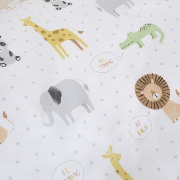 Бяла детска завеса 2 бр. 168x183 cm Roarsome Animals – Catherine Lansfield