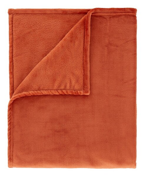 Оранжево одеяло от микроплюш 130x170 cm Raschel Velvet – Catherine Lansfield