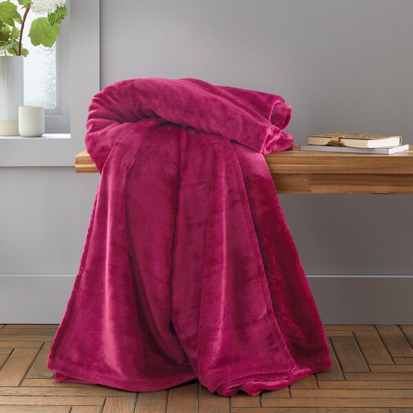 Розово одеяло от микроплюш 130x170 cm Raschel Velvet – Catherine Lansfield