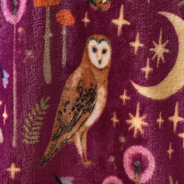 Лилаво одеяло от микроплюш 130x170 cm Enchanted Twilight Animals – Catherine Lansfield