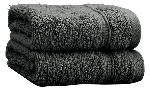 Тъмносиви памучни кърпи в комплект от 2 бр. от тери 30x30 cm Zero Twist – Catherine Lansfield