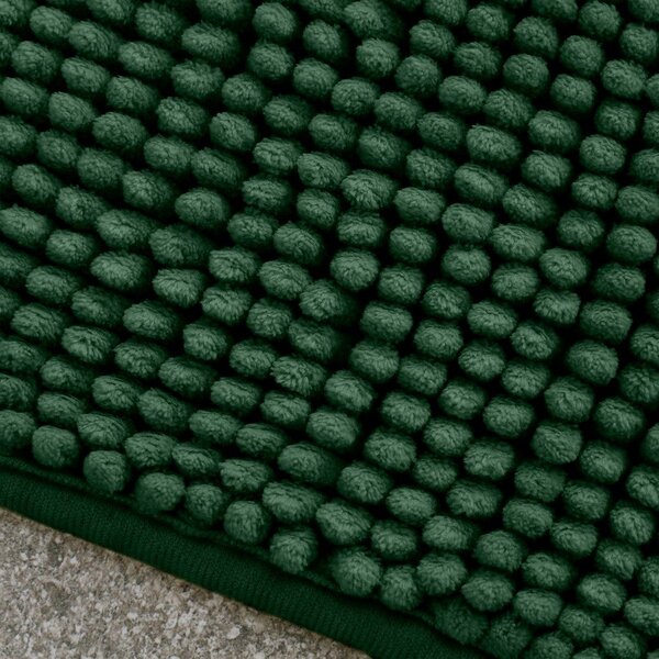 Тъмнозелен килим за баня 50x80 cm Bobble – Catherine Lansfield