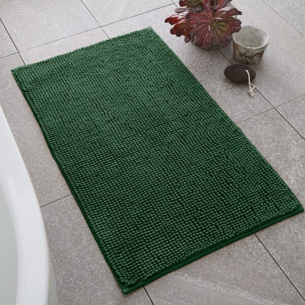 Тъмнозелен килим за баня 50x80 cm Bobble – Catherine Lansfield