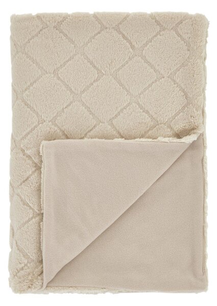 Бежово одеяло от микроплюш 130x170 cm Cosy Diamond – Catherine Lansfield