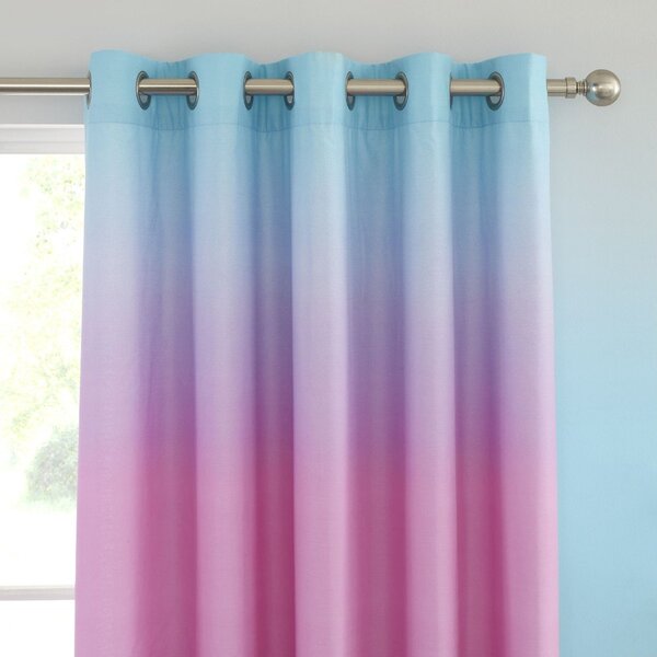 Розова-лилава детска завеса 2 бр. 168x183 cm Ombre Rainbow Clouds – Catherine Lansfield