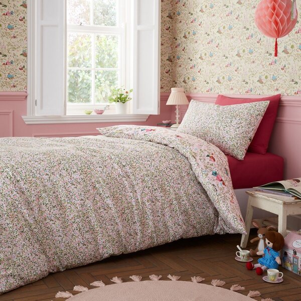Розово памучно спално бельо за детско креватче 120x150 cm Fairytale – Belle & Boo
