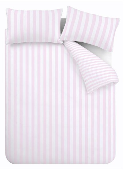 Бяло-розово единично спално бельо 135x200 cm Stripe Tease – Sassy B