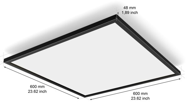 Philips - LED димируемо таванно осветително тяло Hue AURELLE LED/39W/230V 60x60 cm черно