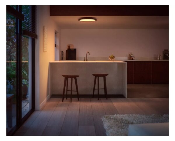 Philips - Димируемо LED таванно осветително тяло Hue AURELLE LED/21W/230V Ø 39,5 cm черно
