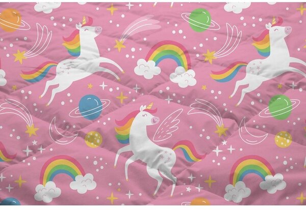 Розово единично детско спално бельо от микрофибър 140x200 cm – Good Morning