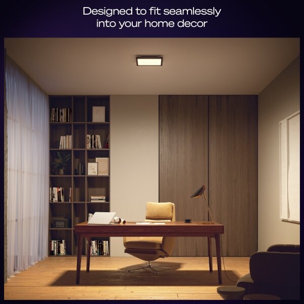 Philips - димируемо таванно осветително тяло Hue AURELLE LED/19W/230V 30x30 cm черно