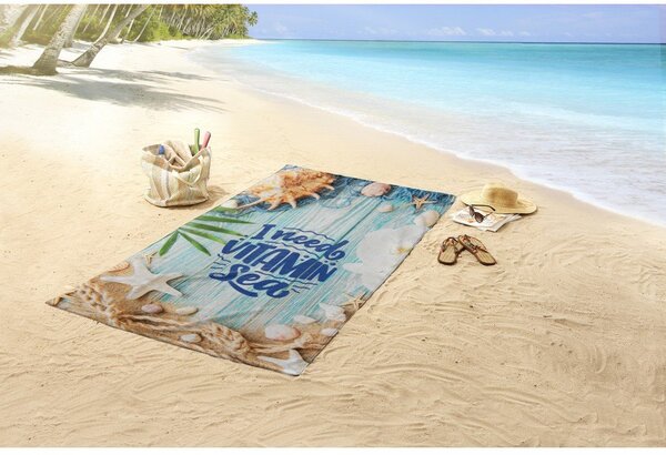 Кадифена плажна кърпа 100x180 cm Vitamin Sea – Good Morning
