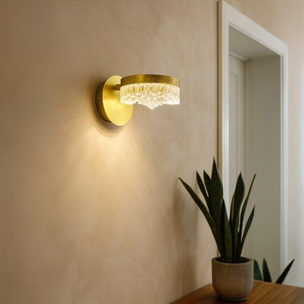 LED стенна лампа LED/4W/230V златна