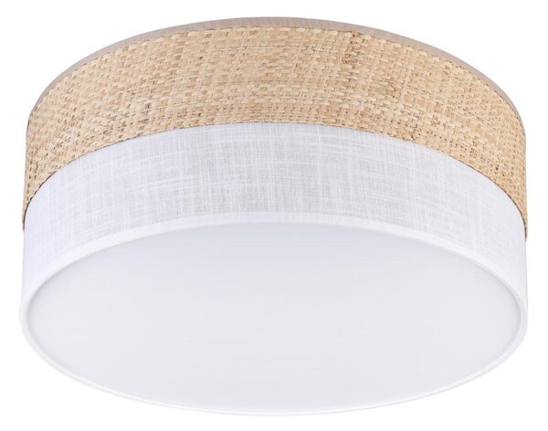 Плафон SIRJA DOUBLE BOHO, 2xE14/15W/230V, Ø 35 см, бежово/бяло