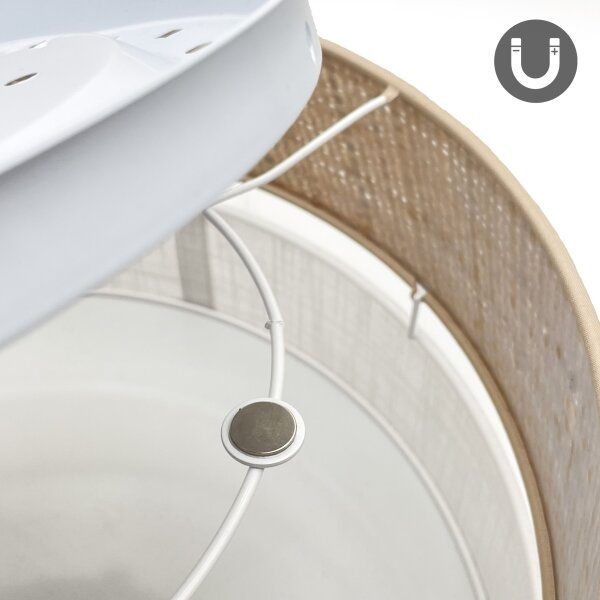 LED таванно осветително тяло SIRJA BOHO LED/20W/230V Ø 35 cm бежово/бяло