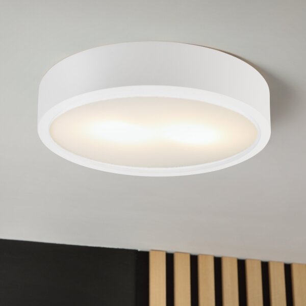 Плафон NATURAL 3xE27/15W/230V Ø 37,5 cm, цвят бор/бял