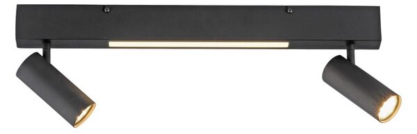 Schöner Wohnen 11793-18 - LED точково осветително тяло DANTE 2xGU10/10W+LED/7,2W черно