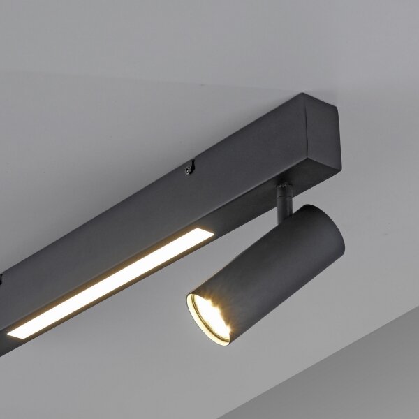 Schöner Wohnen 11793-18 - LED точково осветително тяло DANTE 2xGU10/10W+LED/7,2W черно