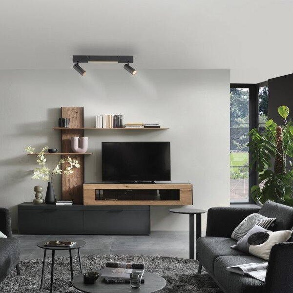 Schöner Wohnen 11793-18 - LED точково осветително тяло DANTE 2xGU10/10W+LED/7,2W черно