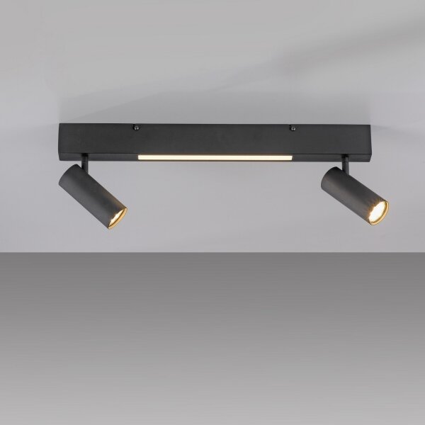 Schöner Wohnen 11793-18 - LED точково осветително тяло DANTE 2xGU10/10W+LED/7,2W черно